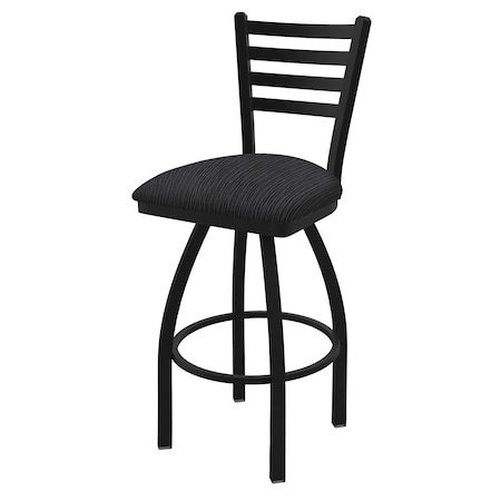 Holland Bar Stool Co 36" Swivel Bar Stool, Black Wrinkle, Graph Anchor Seat 41036BW014